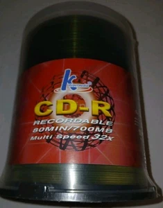 100 K Hypermedia CD-R Recordable 80MIN/700MB Multi Speed 32X Discs NIB - Picture 1 of 5
