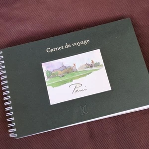 Auth Louis Vuitton Carnet de voyage Paris Travel Note book Pencil Sketch - Picture 1 of 8