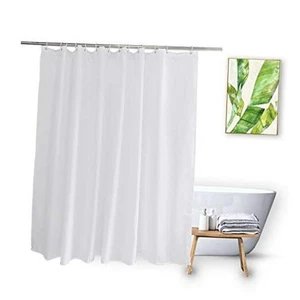 Short Shower Curtain Liner 60 Inch Long, Water 72"W x 60"L (Pack of 1) White - Picture 1 of 7