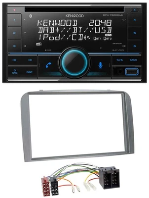 Kenwood CD 2DIN DAB USB MP3 Bluetooth Autoradio für Alfa Romeo 147 GT 00-10 silb - Bild 1 von 4