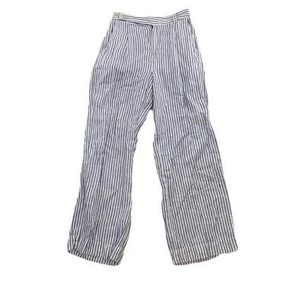 Pantalón Madewell The Harlow Pierna Ancha en 100% Lino Talla 0 Rayas 29" Entrepierna 56-10 Foto 1 de 4