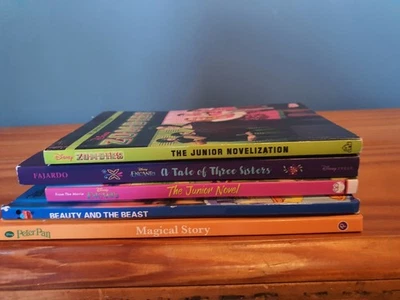 Disney Book Bundle 6 Books Peter Pan 101 Dalmations Zombies Encanto Beauty Beast - Image 1 of 4