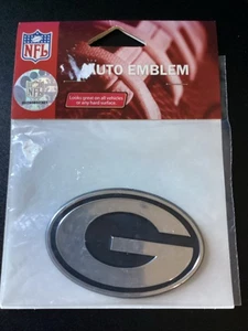 Green Bay Packers Chrome Auto Emblem NFL LICENSED 2"X3.5" - Picture 1 of 2
