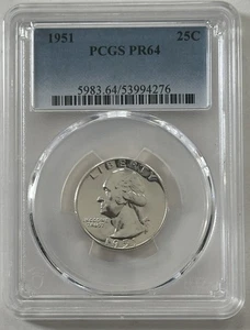 1951 Washington Quarter PCGS PR64 - Picture 1 of 4