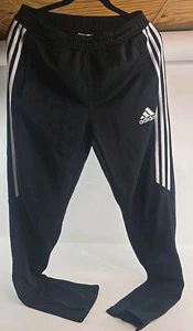 Adidas Hose Track Tapered Leg 3 gestreift Sportswear schwarz Größe XL Jugend. - Bild 1 von 16