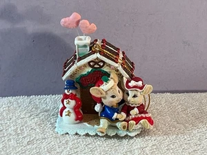 Weihnachtsschmuck Mistelzauber Mäusepaar Lebkuchenhaus & Schneemann AA77 - Bild 1 von 7
