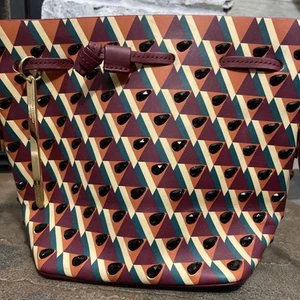Sophie Hulme Italy Burgund Leder Damen Bucket Perlen Schultertasche - Bild 1 von 15