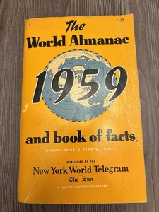The World Almanac and Book of Facts, 1959, Vintage, Paperback, Reference - Picture 1 of 11