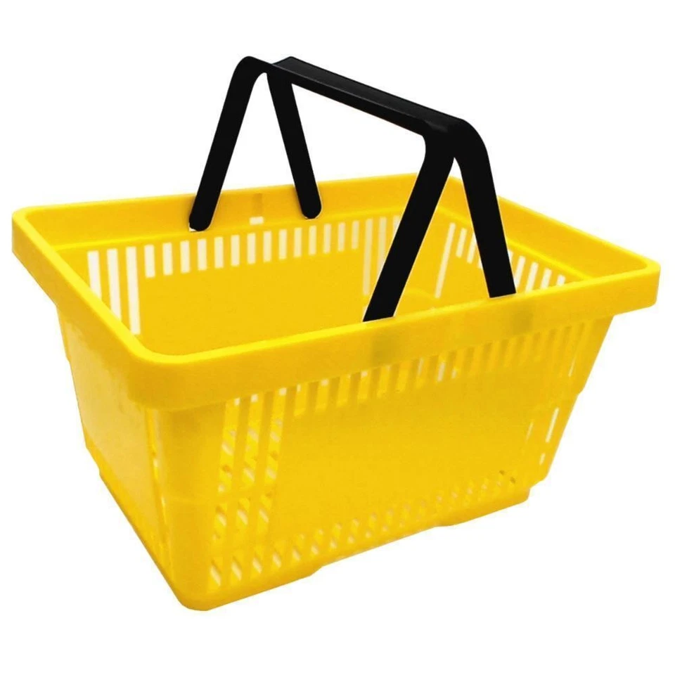 GEBAR VK024= 1 Einkaufskorb gelb mit 2 Griffe Einkaufskörbe Tragekorb Top Verkaufskorb