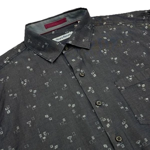 Tommy Bahama Mens Martini Glass/Geo Pattern Button Up Shirt Medium *NWT* $145 - Picture 1 of 11