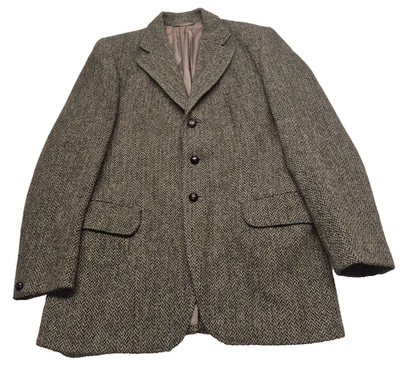 Dunn & Co. Harris Tweed Blazer Jacket Men's Viscose Chest Size: 40 - Image 1 of 4