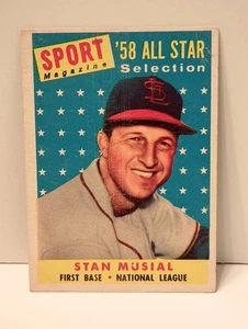 1958 Topps Stan Musial All-Star #476 Cardinals HOF VG-EX **free shipping** - Picture 1 of 2