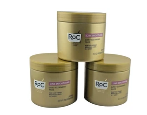 RoC Resurfacing Disks, Hypo. Exfoliating Makeup Remover Pads Oil-Free-3 pack!! - Picture 1 of 7