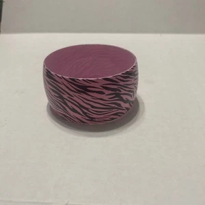 Bracciale vintage zebrato a righe e rosa anni '80 - Foto 1 di 2