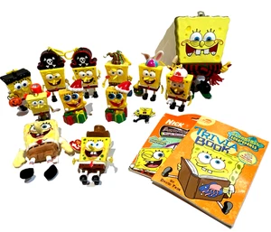 Spongebob Süßigkeiten Halter Clip Clips und andere 13 Feigen insgesamt mit 2 Aktivitätsbüchern - Bild 1 von 15