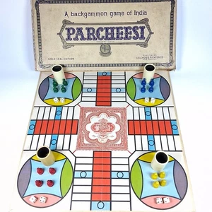 Vintage 1959 Parcheesi Gold Seal Edition Selchow & Righter komplett - Bild 1 von 13