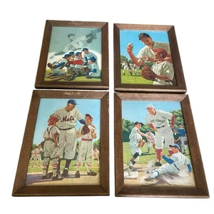 Vintage Lot 4 Calendar Print James Bama Artwork Rogers Hornsby Mets Mathewson - Picture 1 of 15