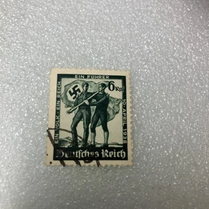 Gebraucht Vintage -Deutschland-6Rpf Ein Volk•Ein Reich•Ein Führer gestempelt; 10. April 1938 - Bild 1 von 9