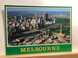 Arts Centre Spire and Skyline of Melbourne, Australia - Vintage Postcard - Picture 1 of 3