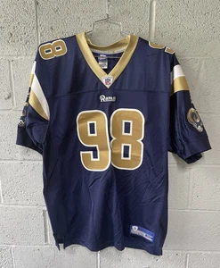 Grant Wistrom STL Rams Authentic Puma Jersey Blue Size Cardinals Size 50 - Picture 1 of 6