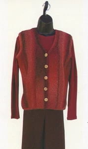 K1C2 Knit One Crochet Too Knitting Pattern 1312 Modular Color Vest - 38.5"-56.5" - Picture 1 of 2