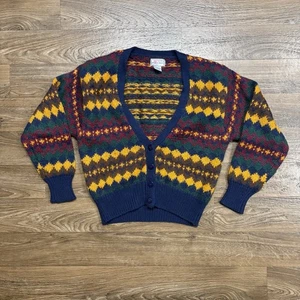 Cárdigan suéter multicolor años 90/de colección Weston Wear Fair Isle para mujer talla S - Imagen 1 de 10
