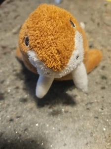 Goffa Walross Plüschtier Stofftier Größe 8 Zoll weiße Stoßzähne braun - Bild 1 von 3