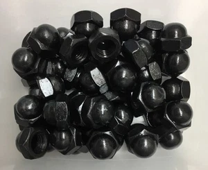 Cubierta de hilo de óxido negro con gorra de bellota 3/8-16 suave redondeada 3/8" (25 piezas) - Imagen 1 de 3
