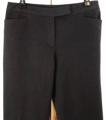 Pantalones Cortos de Vestido Nine West Negros 8 Bermudas Hasta la Rodilla Carrera Puños Bolsillos Traseros GC Foto 1 de 4