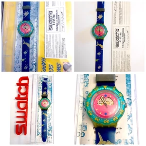 Swatch Scuba NOS Happy Fish SDN101 1991 US-Variante Armbanduhr 90er - Bild 1 von 15