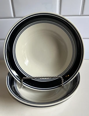 TAZÓN DE SOPA/CEREAL MAINSTAYS "BANDAS AZULES OSCURAS" ~ 6 1/2" ~ 1 o TODOS ~ 1+ ENVÍO Foto 1 de 4