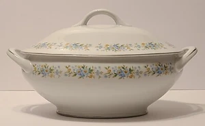 Rose China Japan "Garland" 3227 Soup Tureen W/Lid Floral Pattern / Silver Trim - Picture 1 of 20