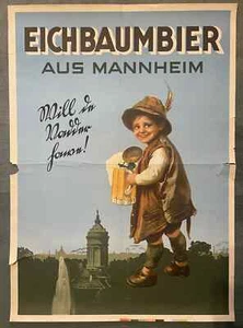 Absolute Rarität: DIN A 0 Eichbaum Werbeplakat Original Lithografie Mid-century - Bild 1 von 6