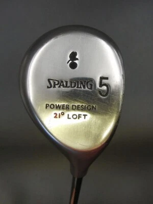 Vintage Spalding Power Design 21º 5 Hybrid Stiff Steel Shaft Golf Pride Grip - Image 1 of 4