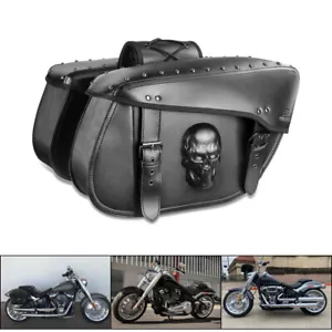 Motorcycle Saddlebags Universal Saddle Bag Skull Side Saddle Bags Luggage - Bild 1 von 14