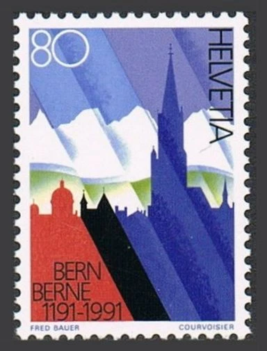 Switzerland 889, MNH. Michel 1443. Bern, 800th Ann. 1991. - Image 1 of 1