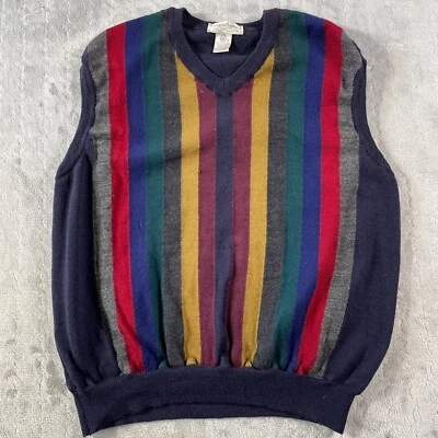 Chaleco de Colección Tricots St Raphael Hombres XL Lana Colorido Lujo Preppy Bohemio Foto 1 de 4