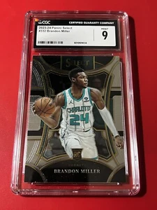 2023-24 Panini Select Brandon Miller #332 RC Rookie CGC 9 Mint - Picture 1 of 2