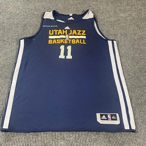 Adidas Utah Jazz Jersey Mens 3XL Blue Striped NBA Basketball Team Issued Andris - Picture 1 of 15
