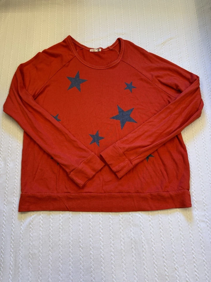 Conjunto de suéter y pantalones SUNVERDY estrellas azules en ropa de salón roja talla L/XL (3-4) Foto 1 de 4