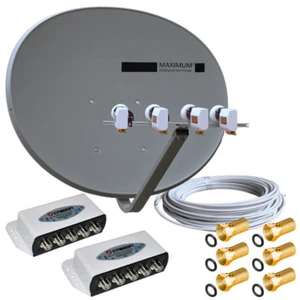 Russische TV 8 Teilnehmer Sat Komplett Anlage MAXIMUM e-85 Multifeed HDTV 3D 4K - Bild 1 von 5