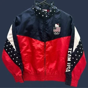 Hello Kitty Team USA Raincoat - Red, White, and Blue size L (10-12) - Picture 1 of 9