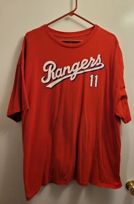 Camisa Texas Rangers Adulto 2XL XX Roja #11 Yu Darvish Algodón Calce Moderno Para Hombres Foto 1 de 4