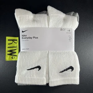 Größe Medium - Nike Everyday Plus gepolsterte Crew-Socken 6 Paar weiß/schwarz/grau - Bild 1 von 6