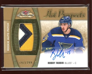 2015-16 Fleer Showcase #194 Robby Fabbri Patch Autograph RC 197/299 - Picture 1 of 2
