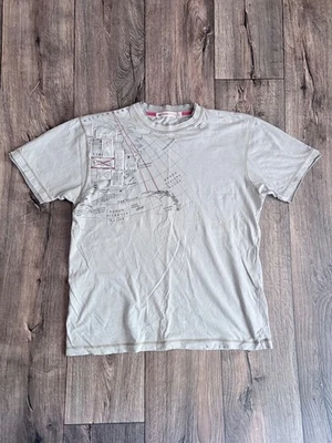 Camiseta Nigel Cabourn Utility Y2K Estilo Japonés Mapa Logo Talla L Foto 1 de 4
