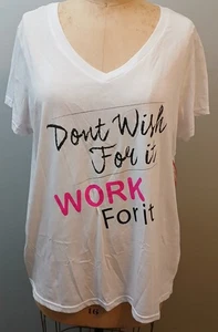 Brand New XXL FILA "Don't Wish For It Work For It" Graphic T-Shirt - Picture 1 of 5