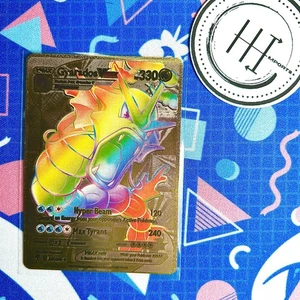 Tarjeta Pokémon Gyarados VMax Gold Foil Holo Texturizada Fan Art Nintendo - Imagen 1 de 2