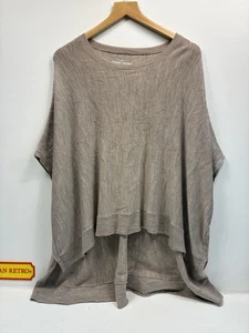 AllSaints Arple Cape Sweater S/M Beige Taupe 100% Merino Wool - Picture 1 of 7