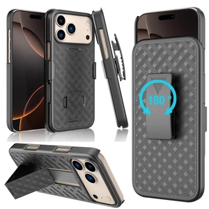 For iPhone 17 Pro Max AIR Case Holster Belt Stand Clip Cover + Screen Protector - Picture 1 of 9
